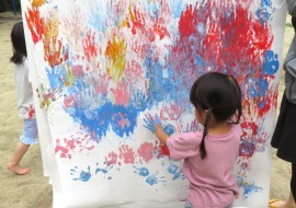 ボディペインティングを楽しみました